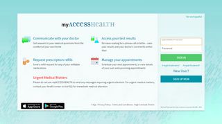 
                            3. myACCESSHEALTH - Login Page