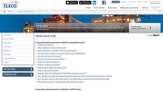 
                            2. MyAccount FAQ - Common Questions and Answers - Cleco
