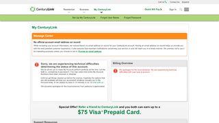 
                            2. MyAccount - Home - CenturyLink