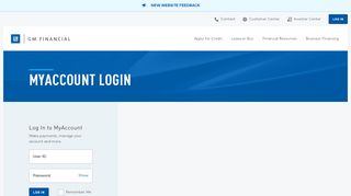 
                            7. MyAccount Login - gmfinancial.com