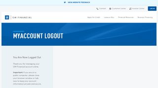 
                            6. MyAccount Logout - mylease.gmfinancial.com