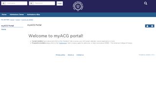 
                            8. myACG at DEREE - Main View | Home | myACG Portal