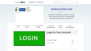 
                            7. Myacn.acninc.com website. ACN Business Center Login ...