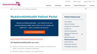 
                            11. MyAdventistHealth Patient Portal - Adventist Health