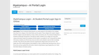 
                            7. Myaicampus - AI Portal Login - AI student portal