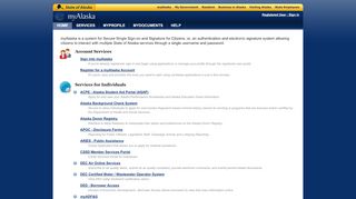 
                            2. myAlaska - Welcome - State of Alaska