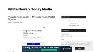 
                            4. myalbertsons.com - My Albertson Portal Sign In - US Fin \ Media \ News