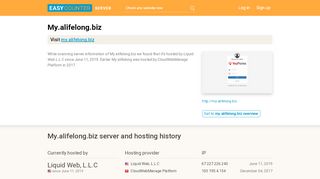 
                            6. My.alifelong.biz server and hosting history