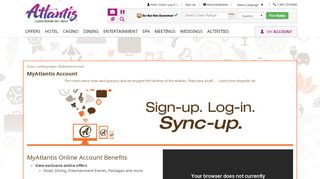 
                            4. MyAtlantis Account at Atlantis Casino Resort Spa