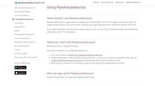 
                            2. myAurora Getting Started FAQs | Aurora Health Care