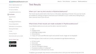 
                            4. myAurora Test Results FAQs | Aurora Health Care