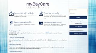 
                            5. myBayCare - Login Page