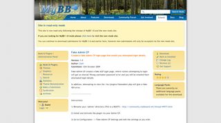 
                            7. MyBB - Mods - Fake Admin CP