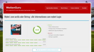 
                            9. Mybet. com seriös oder Betrug- alle Informationen zum ...