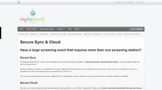 
                            4. MyBioCheck® | Secure Sync & Cloud