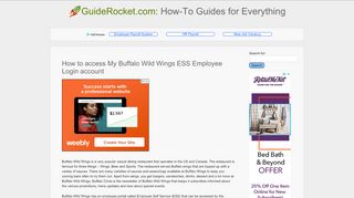 
                            5. MyBuffaloWildWings.com - Access Buffalo Wild Wings ESS ...