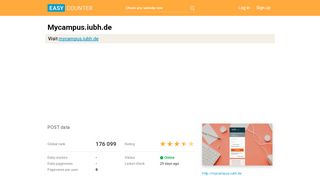 
                            7. Mycampus.iubh.de: POST data - easycounter.com