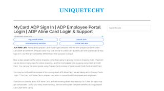 
                            1. MyCard ADP Aline Card | ADP Employee Portal Login