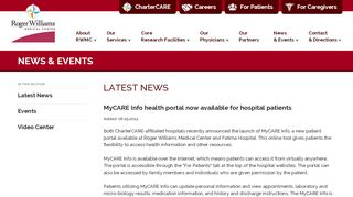 
                            4. MyCARE Info health portal now available for hospital patients - Latest ...