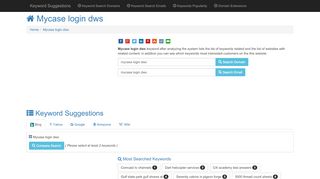 
                            7. Mycase login dws - keyword-suggest-tool.com