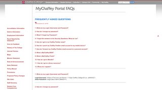 
                            1. MyChaffey Portal FAQs - Chaffey College