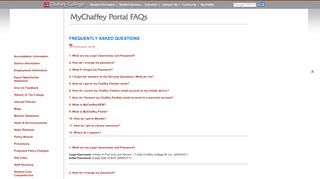 
                            6. MyChaffey Portal FAQs