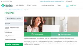 
                            5. MyChart | Allegheny Health Network