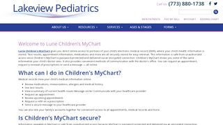 
                            3. MyChart | Chicago, IL | Lakeview Pediatrics