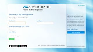 
                            3. MyChart - Login Recovery Page - AnMed Health