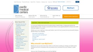 
                            1. MyChart – New and Improved! - pacificmedicalcenters.org