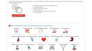 
                            6. MyChart - Schedule an Appointment - WakeMed MyChart