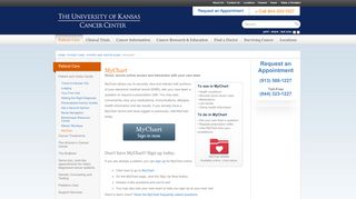 
                            2. MyChart | The University of Kansas Cancer Center