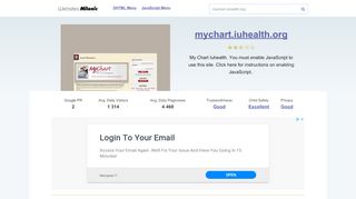 
                            6. Mychart.iuhealth.org website. MyChart - Login Page.