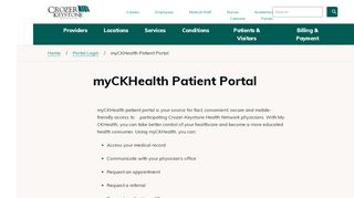 
                            3. myCKHealth Patient Portal - Crozer-Keystone Health System