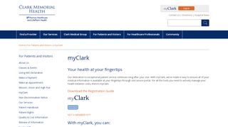 
                            4. myClark Login | Clark Memorial Health