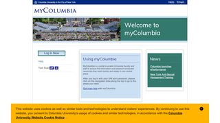 
                            8. MyColumbia: Welcome