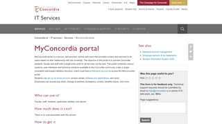 
                            6. MyConcordia portal - Concordia University