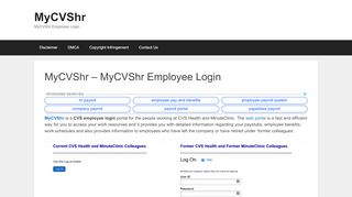 
                            2. MyCVShr | MyCVShr Employee Login