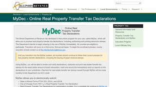 
                            2. MyDec - Online Real Property Transfer Tax Declarations ...