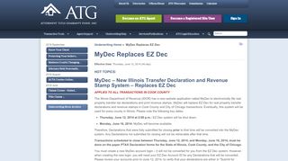 
                            7. MyDec Replaces EZ Dec | Attorneys' Title Guaranty Fund, Inc.