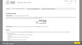 
                            8. myDesk@unife — Servizi Informatici