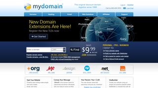 
                            9. MyDomain | Domain Names, Web Hosting, and Free Domain ...