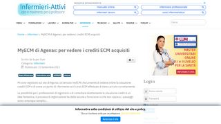 
                            7. MyECM di Agenas: per vedere i crediti ECM acquisiti