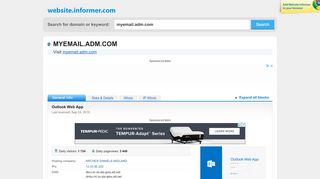 
                            2. myemail.adm.com at WI. Outlook Web App - Website Informer