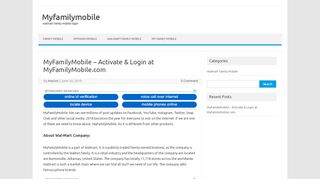
                            7. MyFamilyMobile - Activate & Login at MyFamilyMobile.com