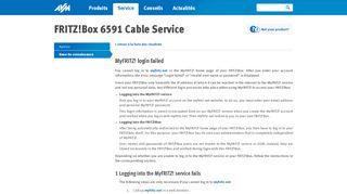 
                            9. MyFRITZ! login failed | FRITZ!Box 6591 Cable | AVM Schweiz