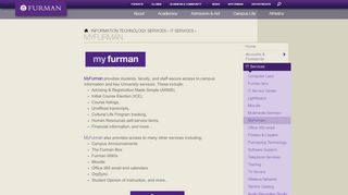 
                            2. MyFurman - Furman University