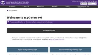 
                            3. myGateway - Information Technology Services - Tarleton ...