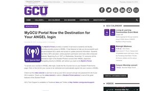 
                            4. MyGCU Portal Now the Destination for Your ANGEL login - GCU Today