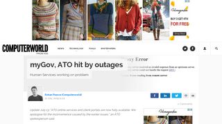 
                            9. myGov, ATO hit by outages - Computerworld